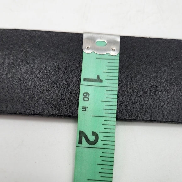 Levis Black Genuine Leather Belt Mens 36/90 Silver Tone Buckle - Good Condition - Picture 8 of 10